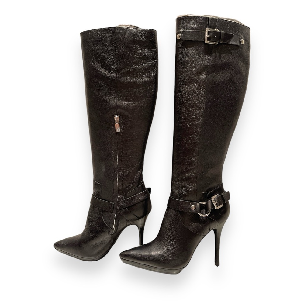 New Michael Kors Cheyenne Leather Knee Length Heeled Boot